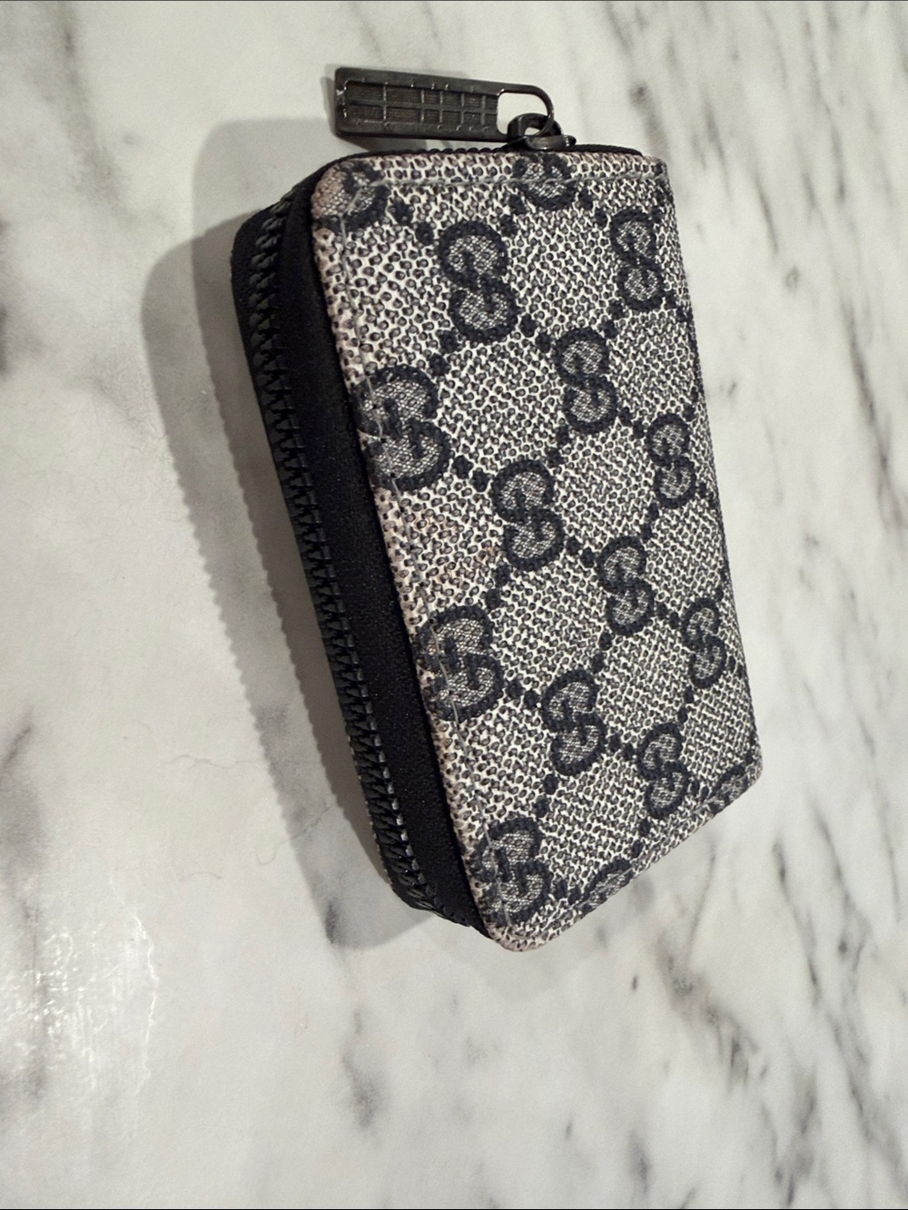Cat & Jack Gray Patterned Zip Card Holder